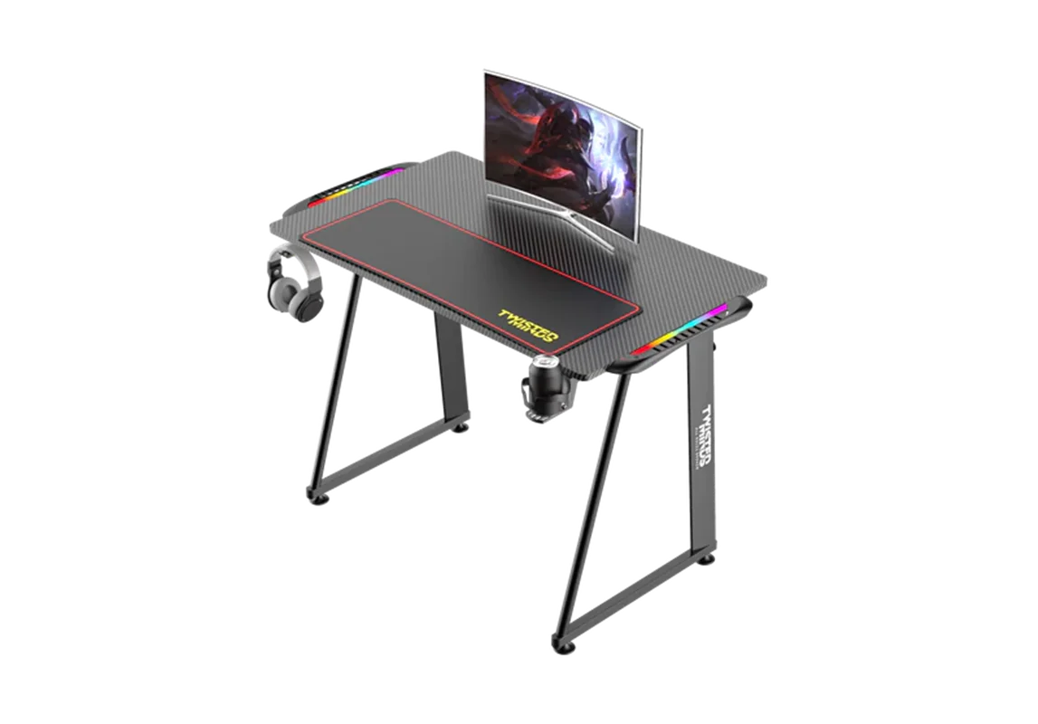 میز گیمینگ Twisted Minds طرح A Shaped با نورپردازی RGB