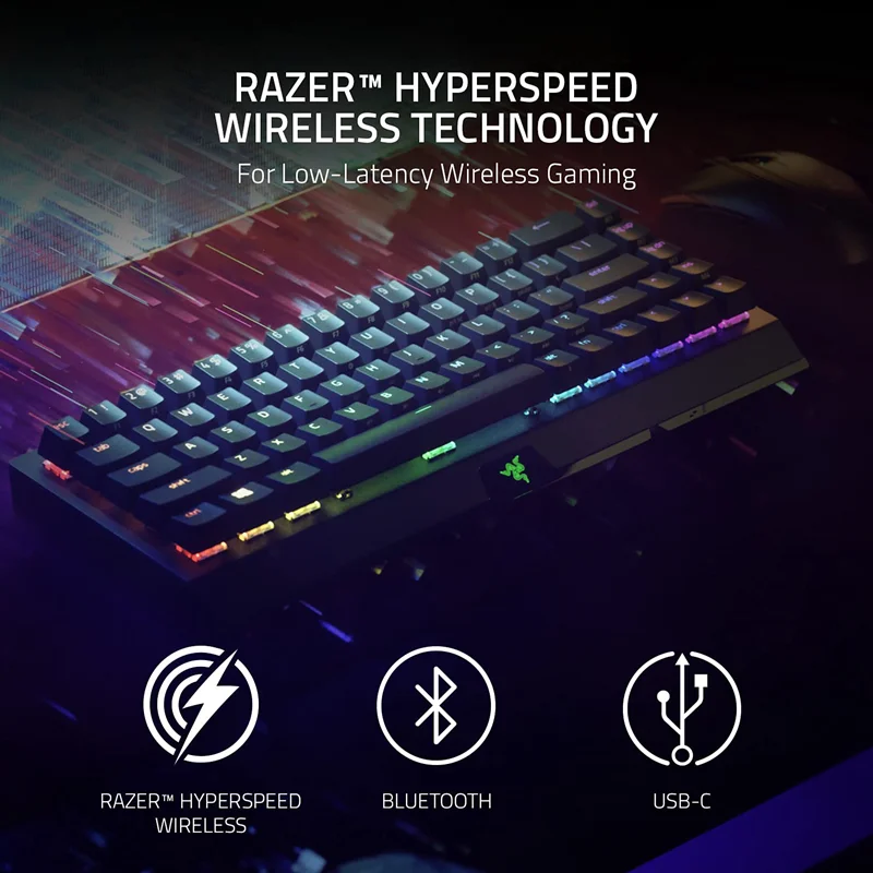 کیبورد ریزر Keyboard Razer Blackwidow V3 Mini HyperSpeed سویچ سبز
