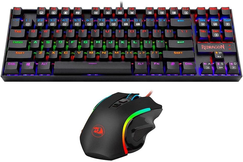 ست کیبورد و ماوس گیمینگ Redragon K552 BA RGB | سوییچ آبی