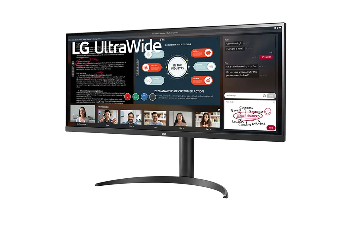 تصویر مانیتور 34 اینچی ال جی فول اچ دی ا LG 34WP550-B UltraWide full HD Monitor LG 34WP550-B UltraWide full HD Monitor