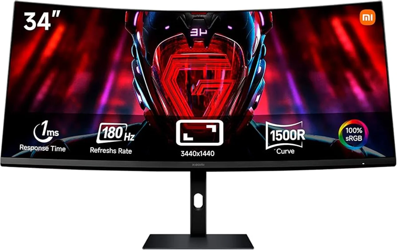 مانیتور شیائومی مدل Xiaomi Curved Gaming Monitor G34WQi سایز 34 اینچ